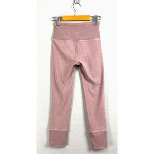 LULULEMON Wunder Under Crop 23" *Ribbed Washed Antoinette Pink Size 2‎